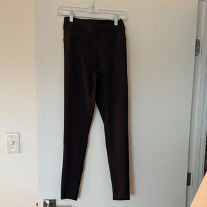 NWT Black drawstring ribbed leggings